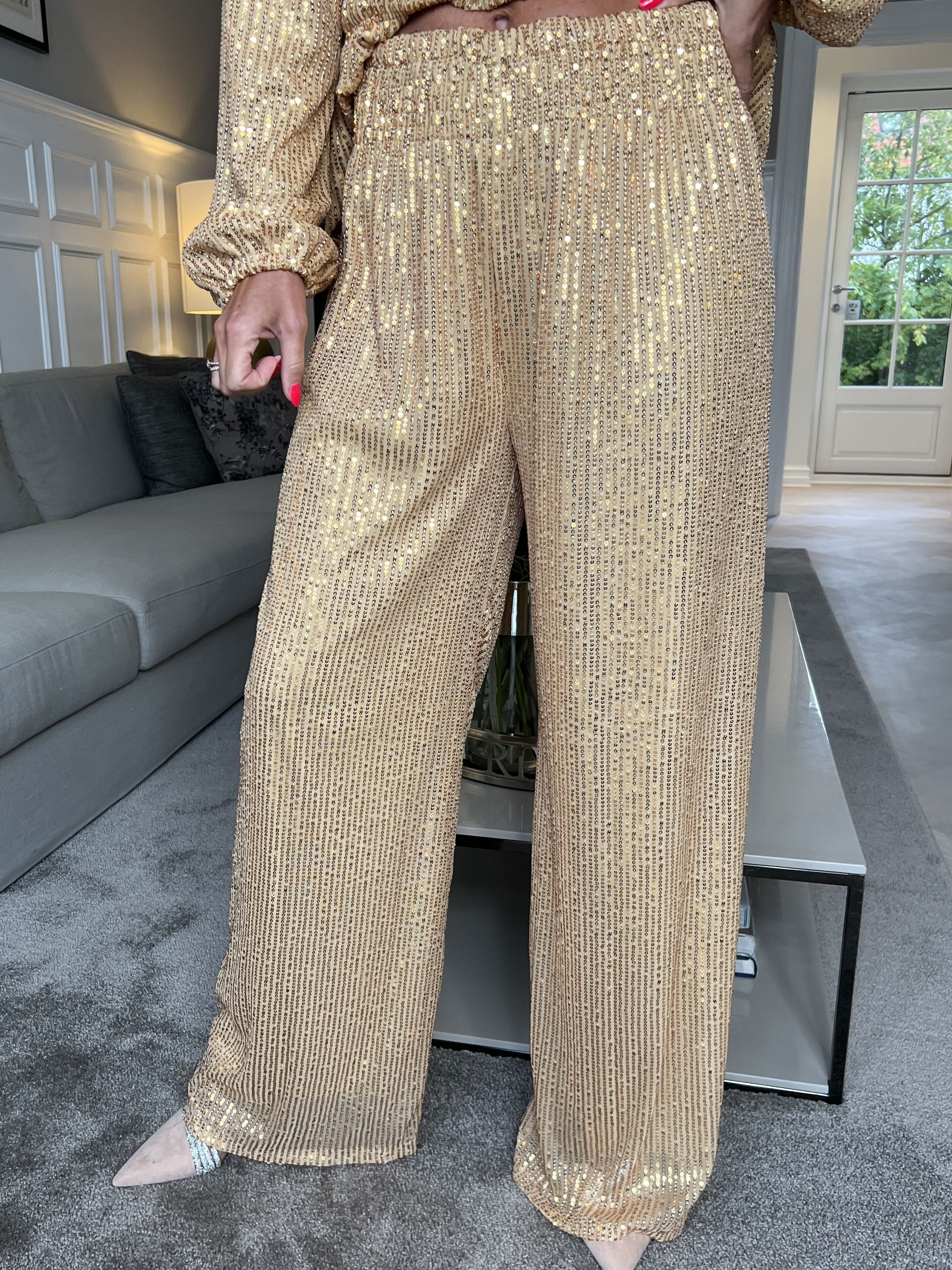 Pams Pants Glitter - Løse bukser med pailletter